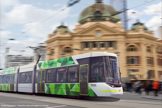 Dessin des futurs Flexity de Melbourne