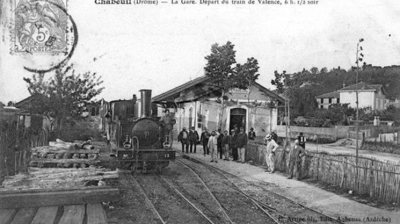 Chabeuil (Drôme) : la gare (coll E. Mandrillon)