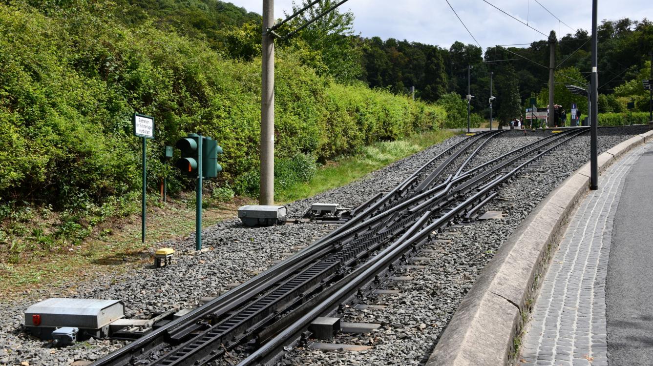 Pas simple l’aiguille d’entrée Riggenbach ! La ligne ouverte en 1883 est aujourd’hui électrifiée en 750 V