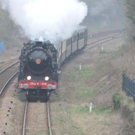 23-03-19 - Le train Pullman Orient Express saisi en ligne avec la 231G558. Photo JP Gardin