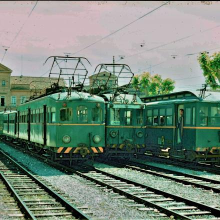 photo de Pierre Herbiet en gare de Ponts Fusta (puente de Madera)