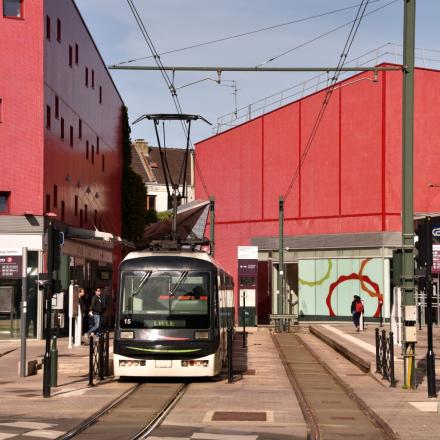 La rame 15 vient d'arriver au terminus