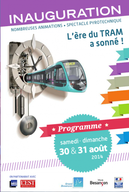 programme de l'inauguration du tram de Besançon